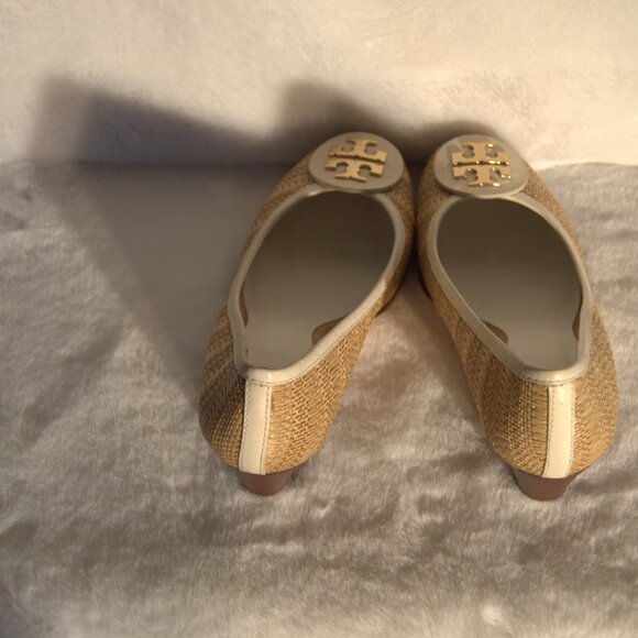 Tory Burch Rattan Raffia wedge heels size 11M - Picture 3 of 4